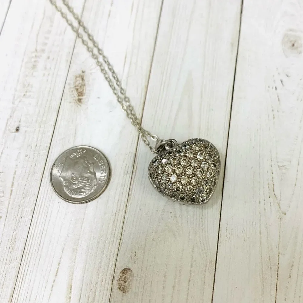 ‎Sterling Silver Crystal Heart Necklace